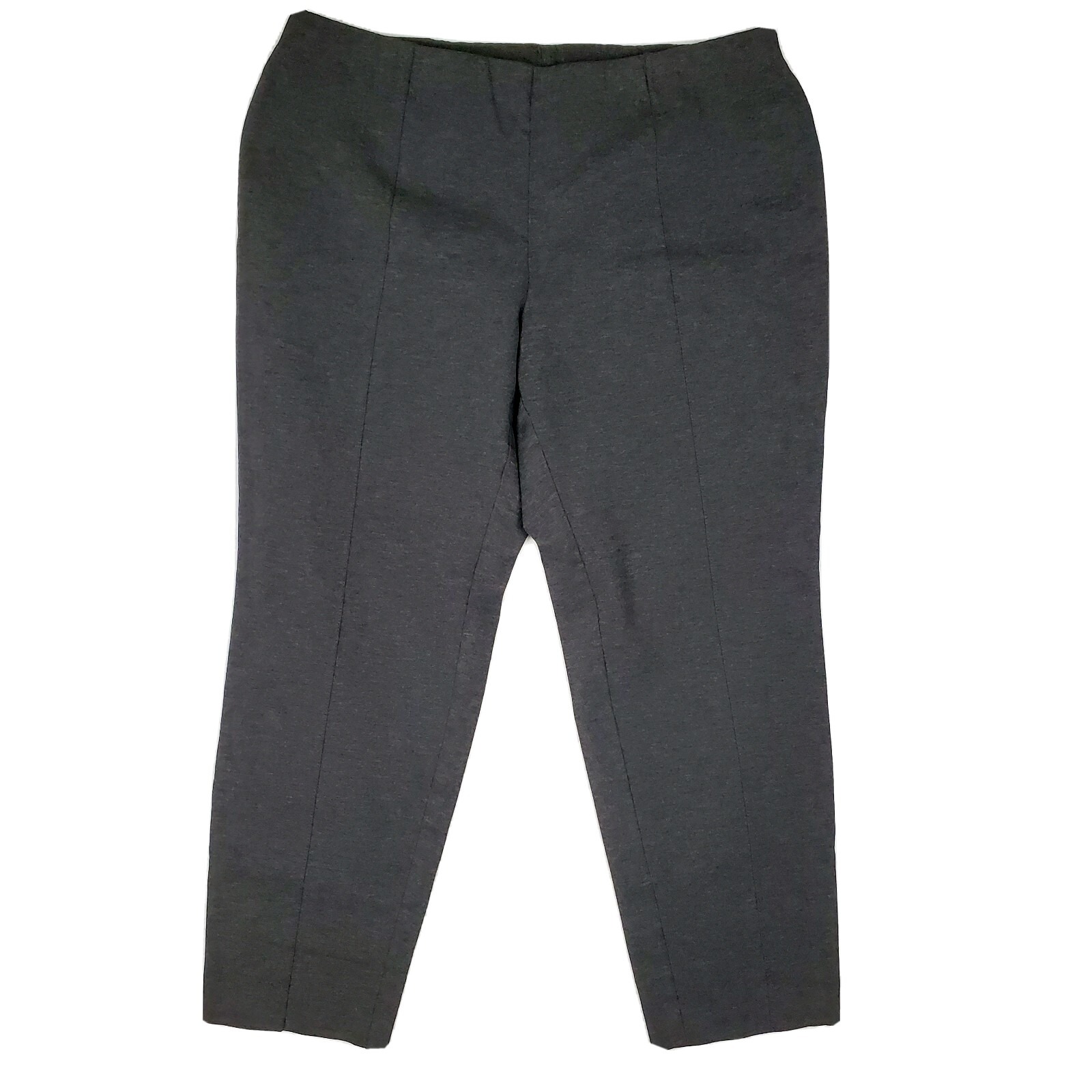 J.Jill Ponte Stretch Slim Leg Pants In Charcoal Size Xl Pullon Elastic Waist